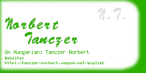 norbert tanczer business card